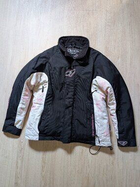 FXR Crush Inked Women's Snowmobile Jacket Special Edition Breast Cancer Sz 12